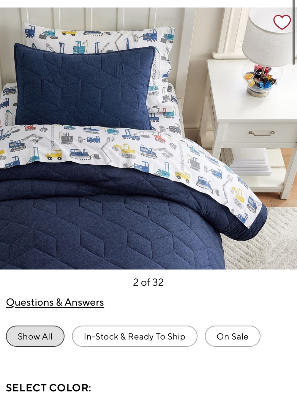 Pottery Barn Navy Quilt - size FULL